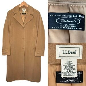 L.L.Bean Dress Coat with premium Italian wool and Thinsulate Lining size 14